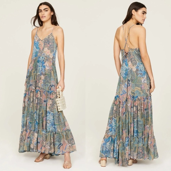 Misa Los Angeles Dresses & Skirts - MISA Los Angeles Kali Maxi Dress in Patchwork Batik